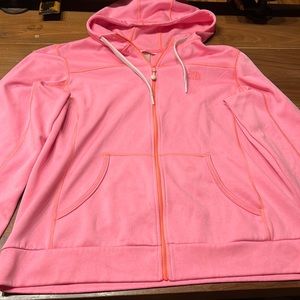 Neon pink North Face zip up